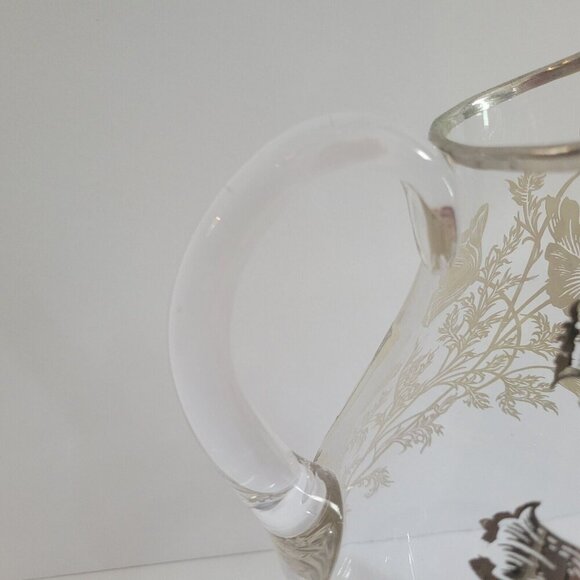 Vintage Silver City Cambridge Flanders Poppy Sterling Silver Overlay Jug Pitcher - Picture 5 of 8